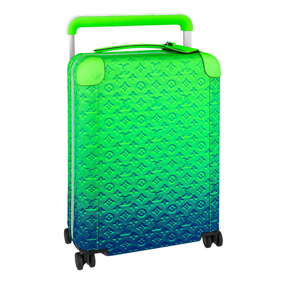 Louis Vuitton Horizon 55 Blue Green Taurillon Cabin Rolling Luggage Travel Bag - Picture 1 of 10